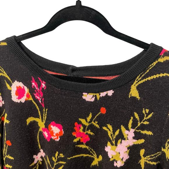 Maeve by Anthropologie Short Sleeve Harmon Jacquard Floral Sweater Womens XL - Picture 5 of 8